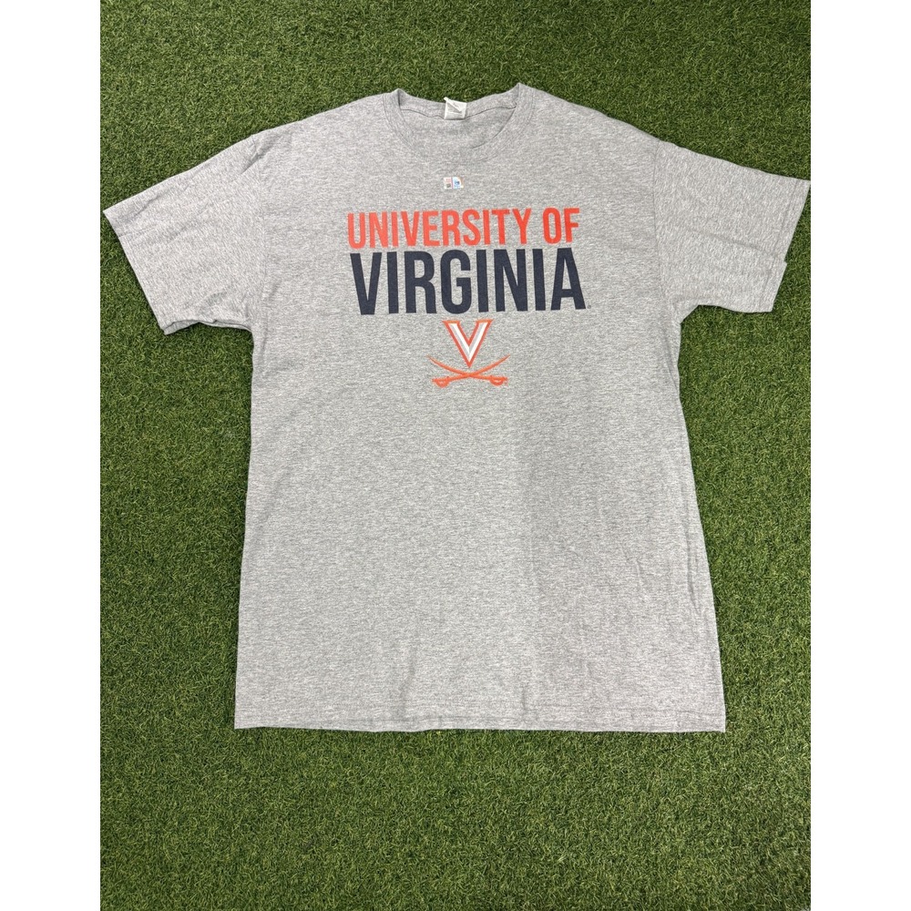 Fruit of the Loom NCAA Virginia Cavaliers T Shirt Mens L Gray Fan Gear Crew Neck